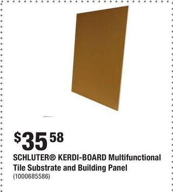 Home Depot Schluter® kerdi-board multifunctional tile substrate and building panel offer