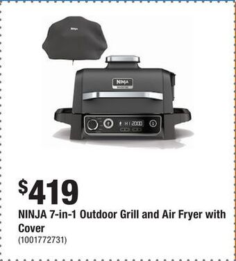 Home Depot Ninja 7-in-1 outdoor grill and air fryer with cover offer