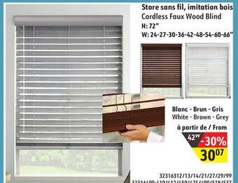 Sushi Shop Cordless faux wood blind offer