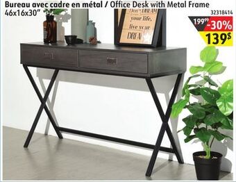Sushi Shop Office desk with metal frame offer