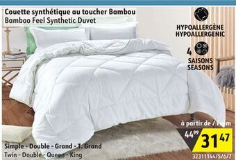 Sushi Shop Bamboo feel synthetic duvet offer