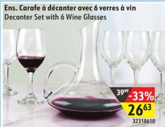 Sushi Shop Decanter set with 6 wine glasses offer