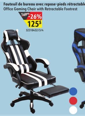 Sushi Shop Office gaming chair with retractable footrest offer