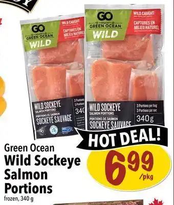 Farm Boy Green ocean wild sockeye salmon portions offer