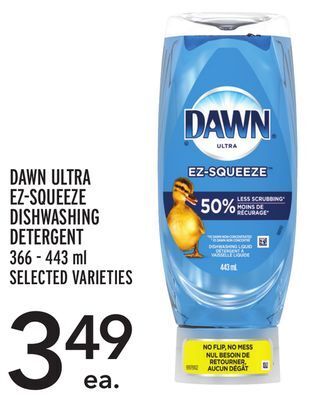 Metro Dawn ultra ez-squeeze dishwashing detergent offer