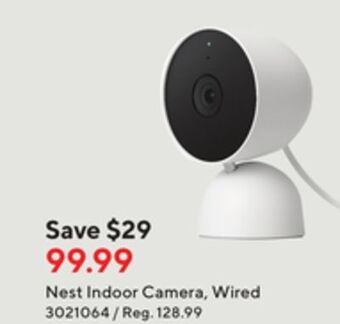 Staples Google nest indoor camera, wired offer