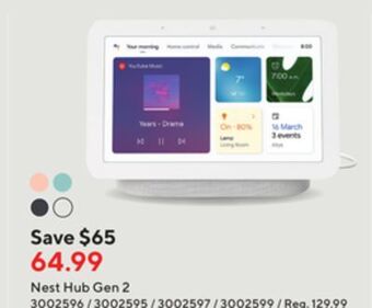 Staples Google nest hub gen 2 offer