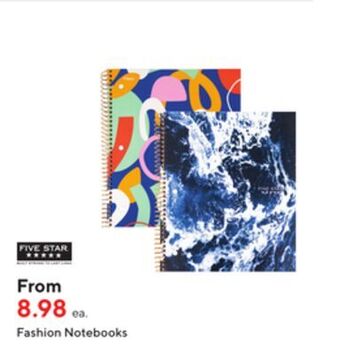 Staples Five star fashion notebooks offer