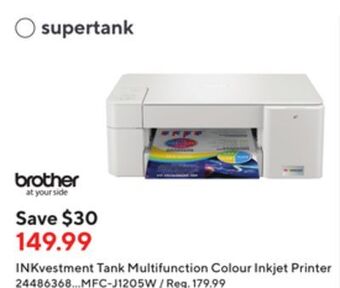 Staples Brother inkvestment tank multifunction colour inkjet printer offer
