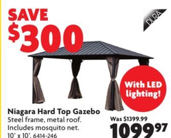 Home Hardware Niagara hard top gazebo offer