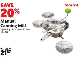 Home Hardware Manual canning mill offer