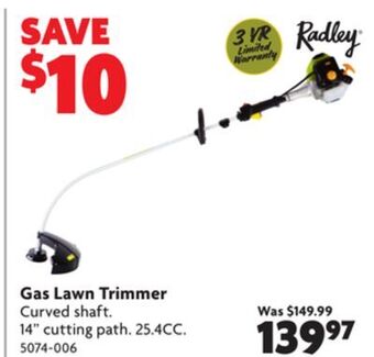 Home Hardware Gas lawn trimmer offer