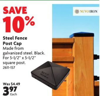 Home Hardware Steel fence post cap offer