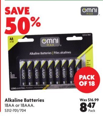 Home Hardware Alkaline batteries offer