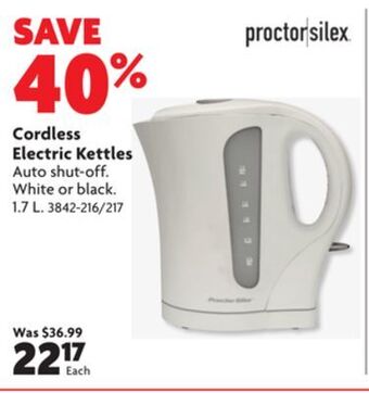 Home Hardware Cordless electric kettles offer