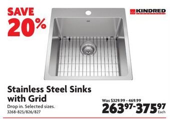 Home Hardware Stainless steel sinks with grid offer