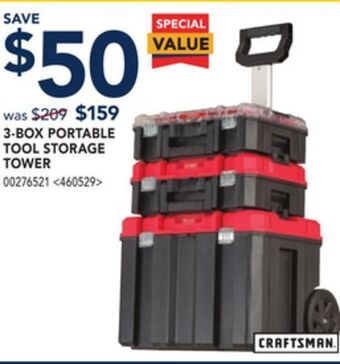 RONA Craftsman 3-box portable tool storage tower offer