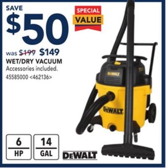 RONA Dewalt wet/dry vacuum offer