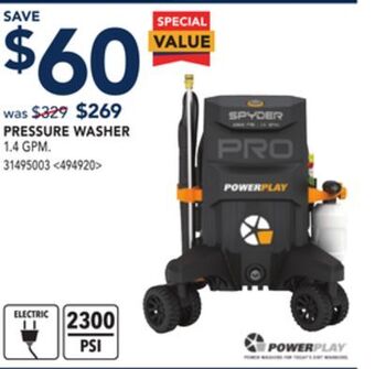RONA Powerplay pressure washer offer