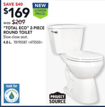 RONA Project source total eco 2-piece round toilet 4.8-l. offer