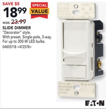 RONA Eaton slide dimmer offer