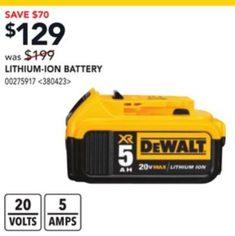 RONA Dewalt lithium-ion battery offer