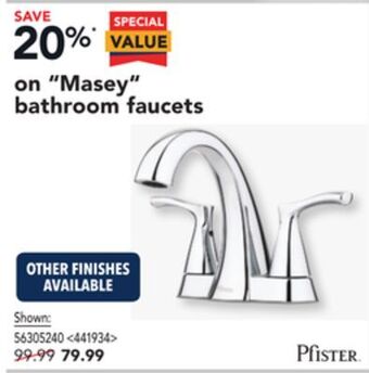 RONA Pfister masey bathroom faucet offer