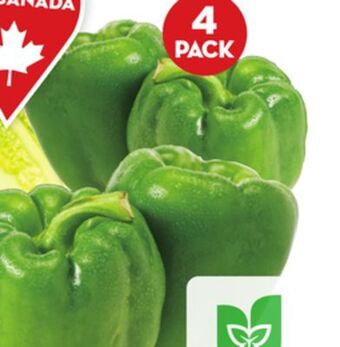 Giant Tiger 4 pack green peppers offer