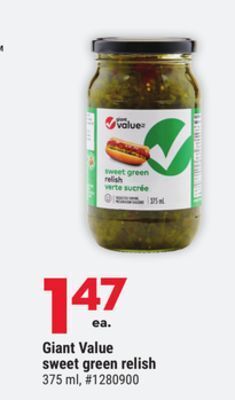Giant Tiger Giant value sweet green relish offer