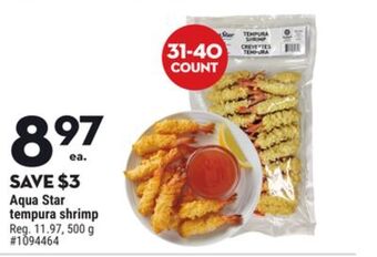 Giant Tiger Aqua star tempura shrimp offer