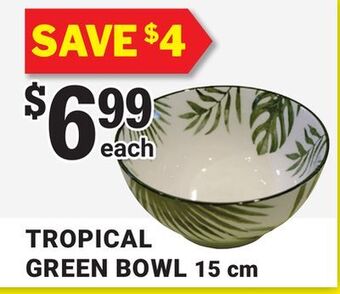 M & M Food Market Tropical green bowl 15 cm offer