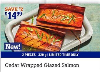M & M Food Market Cedar wrapped glazed salmon offer