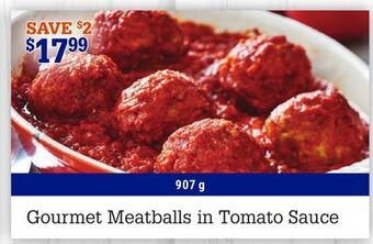 M & M Food Market Gourmet meatballs in tomato sauce offer