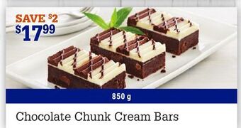 M & M Food Market Chocolate chunk cream bars offer