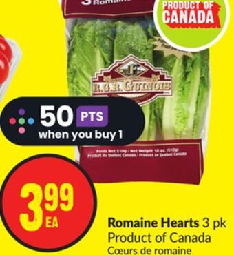 Chalo FreshCo Romaine hearts 3 pk product of canada offer