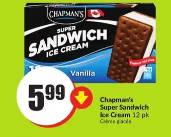 Chalo FreshCo Chapman's super sandwich ice cream 12 pk offer