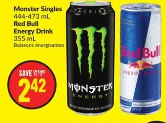 Chalo FreshCo Monster singles 444-473 ml red bull energy drink 355 ml offer