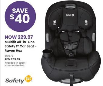 Babies 'R' Us Multifit all-in-one safety 1st car seat - raven hex offer