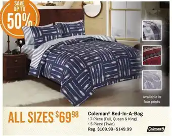 Bass Pro Coleman® bed-in-a-bag offer