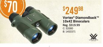 Bass Pro Vortex® diamondback™ 10x42 binoculars offer