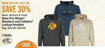 Bass Pro Bass pro shops® woodcut and cabela's® lockup hoodies offer