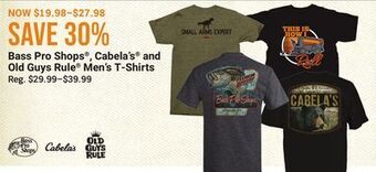 Bass pro shops®, cabela's® and old guys rule® men's t-shirts