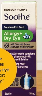 Walmart Bausch & lomb soothe preservative free allergy + dry eye drops offer