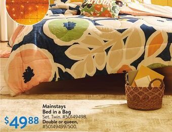 Walmart Mainstays bed in a bag offer