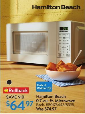 Walmart Hamilton beach 0.7-cu. ft. microwave offer
