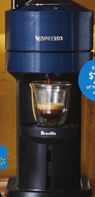 Walmart Nespresso® vertuo next coffee and espresso machine by breville or de'longhi offer