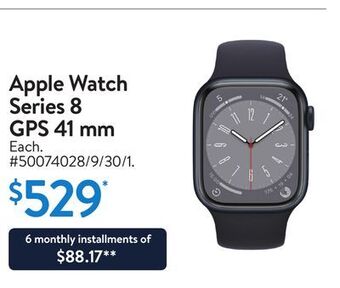 Walmart Apple watch series 8 gps 41 mm offer