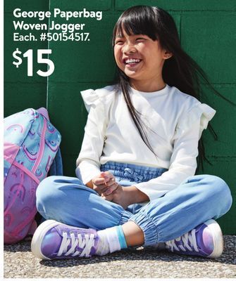 Walmart George paperbag woven jogger offer