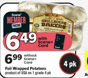 IGA Foil Wrapped Potatoes offer