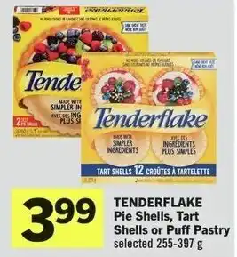 IGA TENDERFLAKE Pie Shells, Tart Shells or Puff Pastry 255-397 g offer